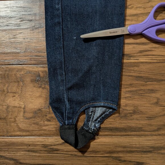 Gap stirrup jeans low rise dark wash denim size 25, 0 regular - Picture 12 of 14